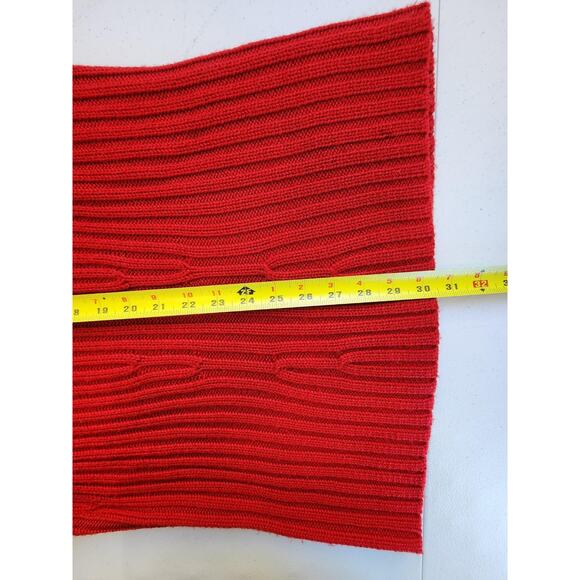 Vintage WilliSmith Sweater Womens Small Red Merino Wool Turtleneck Rib Knit 90s - Picture 6 of 10